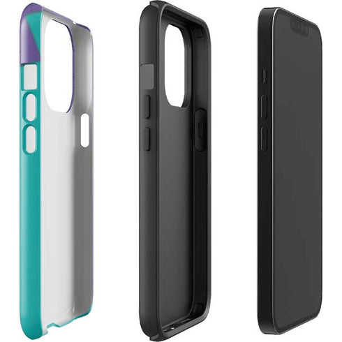 Purple Turquoise Zig Zag iPhone 15 Pro Impact Case